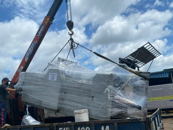 THÁO MÁY CÁN MÀNG NHIỆT & XUẤT KHẨU ĐI CAMBODIA