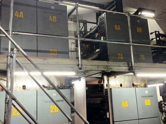 MÁY IN BÁO CUỒN HIỆU GOSS MERCURY (4/4) 4 THÁP, KHỔ 578 MM, NĂM 2000