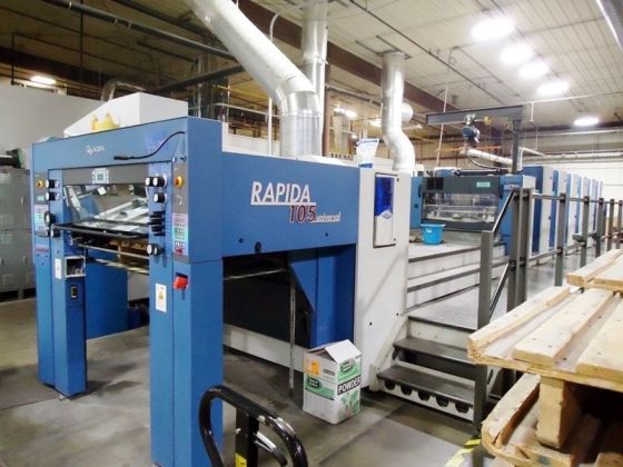 Máy in offset tờ rời 6 màu KBA RA 105-6+L UV