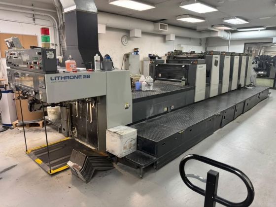 Máy in offset tờ rời 5 màu KOMORI LITHRONE L-528+C, năm 2000