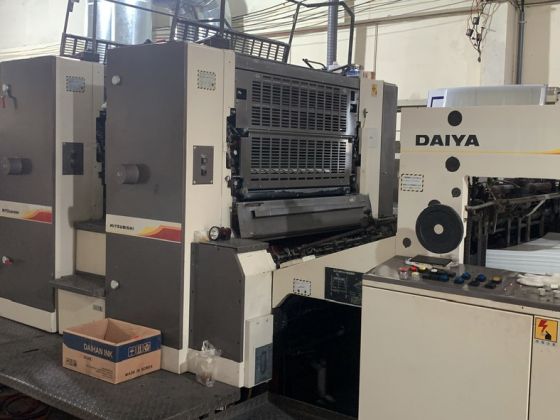 Máy in offset tờ rời 2 màu MITSUBISHI 3F-2+LX